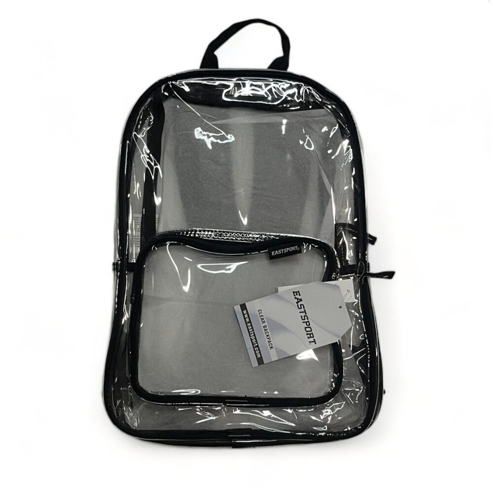 Eastsport Clear Backpack With Zipper Pouch Set - Multiple Colors, Pack of 4, New - Picture 6 of 16